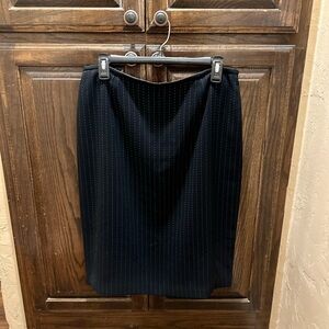 Liz Claiborne Charcoal Pinstripe Skirt